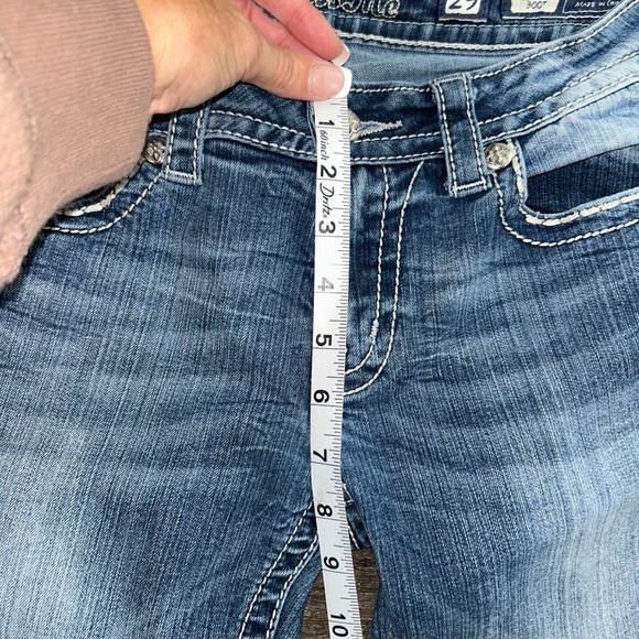 Miss Me y2k vintage Blue Boot Cut Jeans with Vintage Fading - Picture 6 of 6